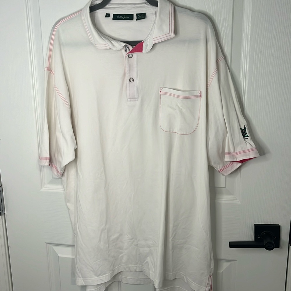 Bobby Jones Men's Classic Short Sleeve Three Button Polo Shirt, Size:XL
